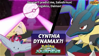Cynthia USES DYNAMAX VS ASH?! DYNAMAX Togekiss/MEGA Garchomp vs MEGA Lucario?! - Pokémon Journeys