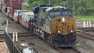 CSX eastbound mixed freight train Marion Ohio