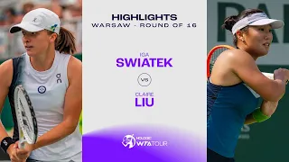 Iga Swiatek vs. Claire Liu | 2023 Warsaw Round of 16 | WTA Match Highlights