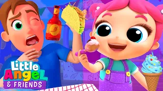 Spice vs Sweet - Princess Jill's Flavor Food Song | @LittleAngel And Friends Kid Songs