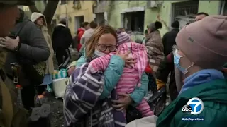 Global outrage over bombing of maternity hospital as Russian troops continue airstrikes | ABC7