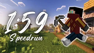 Minecraft Speedrun in 1:59! - Set Seed Glitchless