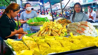 Amazing! Cooking Rice Noodles, Wonton, Yellow Pancake, Spring Roll - Cambodia Best Street Food