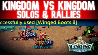 Lords Mobile| KINGDOM VS KINGDOM - RALLIES & SOLOS!!