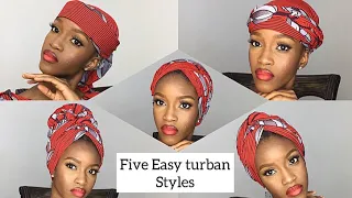 5 Quick and Easy Eid Inspired Turban Styles| How to tie Ankara Turban| Eid 2021