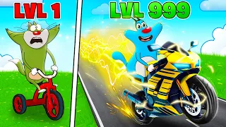 Roblox Level 1 vs Level 999 Fastest Bike With Oggy And Jack