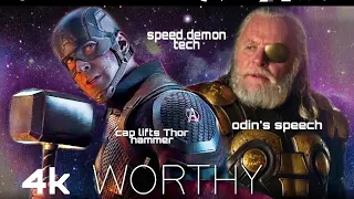 Captain lifts Thor hammer | Odin throw hammer to captain