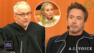 Robert Downey Jr takes the stand in Gwyneth Paltrow Trial DUB