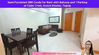 [Rented] DMCI 2BR Condo for Rent (T505) at Cedar Crest, Acacia Estates Taguig
