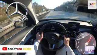 Mercedes-Benz C180 (2017) POV DRIVE on German Autobahn and top Speed