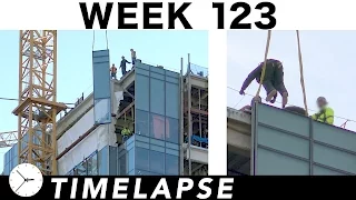 Construction time-lapse with 15 closeups: Ⓗ Week 123