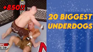 20 Final Seconds of 20 BIGGEST UNDERDOG WINS in UFC History (Betting Lines Included!)