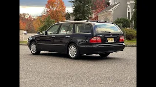 2002 Mercedes-Benz E320 4Matic Wagon 2 owner Capri Blue/Java exterior video 11/2/22