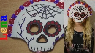 Halloween Maske basteln - Halloween Mask DIY - как сделать маску на хэллоуин из бумаги