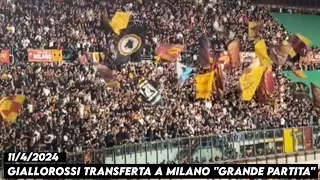 GIALLOROSSI TRANSFERTA A MILANO "GRANDE PARTITA" || AC Milan vs AS Roma 11/4/2024