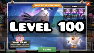 Angry Birds Evolution: White Excavation Event Level 100