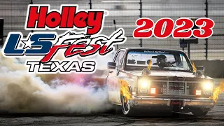 Holley LS Fest Texas 2023 Goes WILD with Old Mac Twin Turbo C10 Show Coverage, Burnouts, Drag Racing