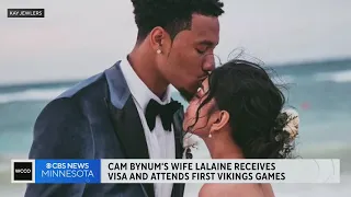 Vikings Cam Bynum's wife joins him in the U.S.