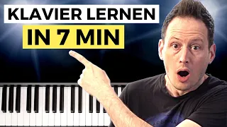 Ohne Vorkenntnisse in 7min Klavier lernen (1. Lektion für Anfänger)