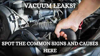 VACUUM LEAK SYMPTOMS, CAUSES, AND HOW TO SEAL IT