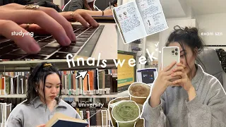 STUDY VLOG | productive college *WEEK BEFORE FINALS | studying & exam results ☕️