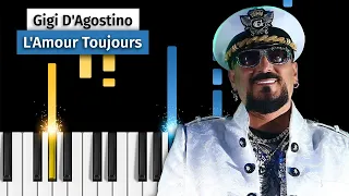 Gigi D'Agostino - L'Amour Toujours - Piano Tutorial