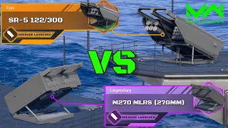 M270 MLRS (270mm) VS SR-5 122/300 | Grenade Launcher Comparison | Modern Warships