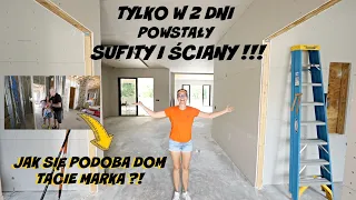 W 2 DNI POWSTAŁY SUFITY I ŚCIANY!!! JAK SIĘ PODOBA DOM MARKA TACIE? HOUSE TOUR!