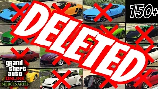 ALL 186 VEHICLES DELETED FROM GTA ONLINE (Mercenaries Update)