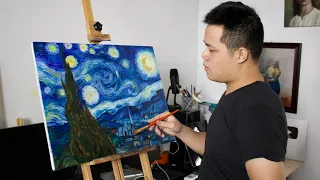 Painting "The Starry Night" (1889) - Van Gogh