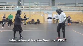 International Rapier Seminar 2023 Destreza Sparring with Espada Ropera