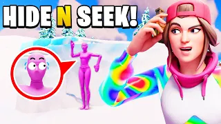 Using only ONE COLOR Fortnite Hide and Seek