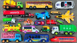 My Latest Cheapest Toy Vehicles Collection! Truck Vehicles, School Bus, MIG29 Fighter, Motorbike