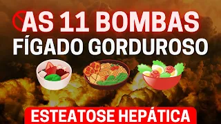 Os PIORES ALIMENTOS para quem tem GORDURA NO FÍGADO + Ideia de dieta + COMIDAS BOAS para Esteatose