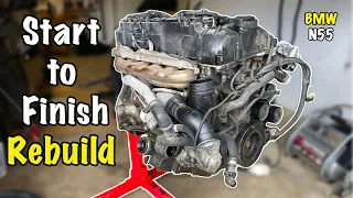 Full BMW N55 Engine Rebuild in 29 minutes