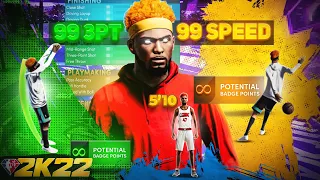 THIS NEW 5'10 META GUARD BUILD WILL BREAK NBA 2K22! HOF BLINDERS WITH A 99 SPEED IS BROKEN! NBA 2K22