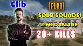 Team Liquid Clib - 20+ KILLS (2.6k Damage) - SOLO SQUADS! - PUBG