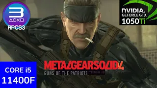 RPCS3 - Metal Gear Solid 4: GOTP - GTX 1050ti + i5 11400F