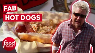 Guy Thinks These Hot Dogs Are FAB! | Diners, Drive-Ins & Dives