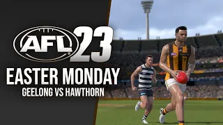 Easter Monday in AFL 23!! - Geelong vs Hawthorn (No Commentary HD)