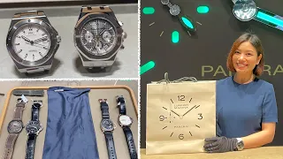 Buying first luxury Panerai Watch in Dubai Mall & Shopping Rolex IWC Ingenieur MoonSwatch