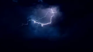 FREE NO COPYRIGHT STUNNING 2K MIDNIGHT BLUE STORM CLOUDS VIOLENT LIGHTNING FLASHES STOCK FOOTAGE