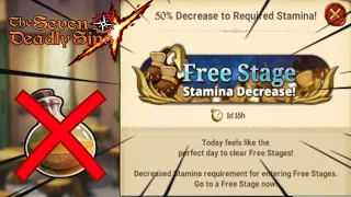 Overnight Farming Method Free Stages! No Stamina Potions* (7ds Guide) Seven Deadly Sins Grand Cross