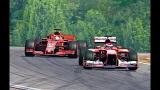 Ferrari F1 2018 vs Ferrari F1 2013 - Spa