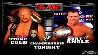 "Stone Cold" Steve Austin vs Kurt Angle RAW 10/8/2001 Highlights
