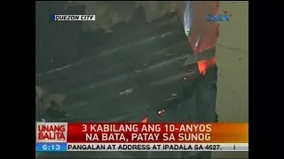 3 kabilang ang 10-anyos na bata, patay sa sunog