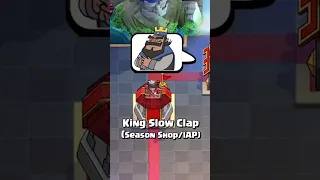 New Season Emotes! King Clap Emote! 👏 #shorts #clashroyale