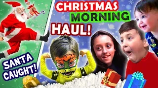 SANTA CAUGHT on CHRISTMAS w  ELF! 🎄 FUNnel Family X Mas HAUL 2016 Presents + North Pole Snow Vlog