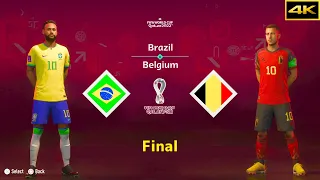 FIFA 23 | BRAZIL vs. BELGIUM | NEYMAR vs. HAZARD | FIFA WORLD CUP FINAL | [4K]