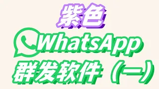 紫色WhatsApp群发软件教程一 #Whatsapp群发工具 #whatsapp群发软件 #外贸营销whatsapp推广紫色款工具 #️whatsapp群发防封号 #whatsapp营销软件 #ws